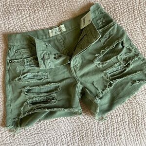 Free People🌱Green High Waisted Shorts